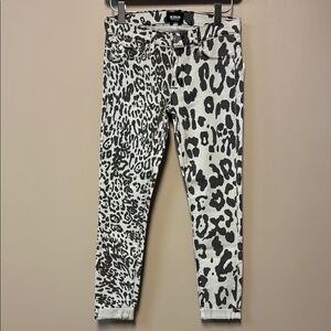 Hudson Harkin Leopard Crop Skinny Jeans